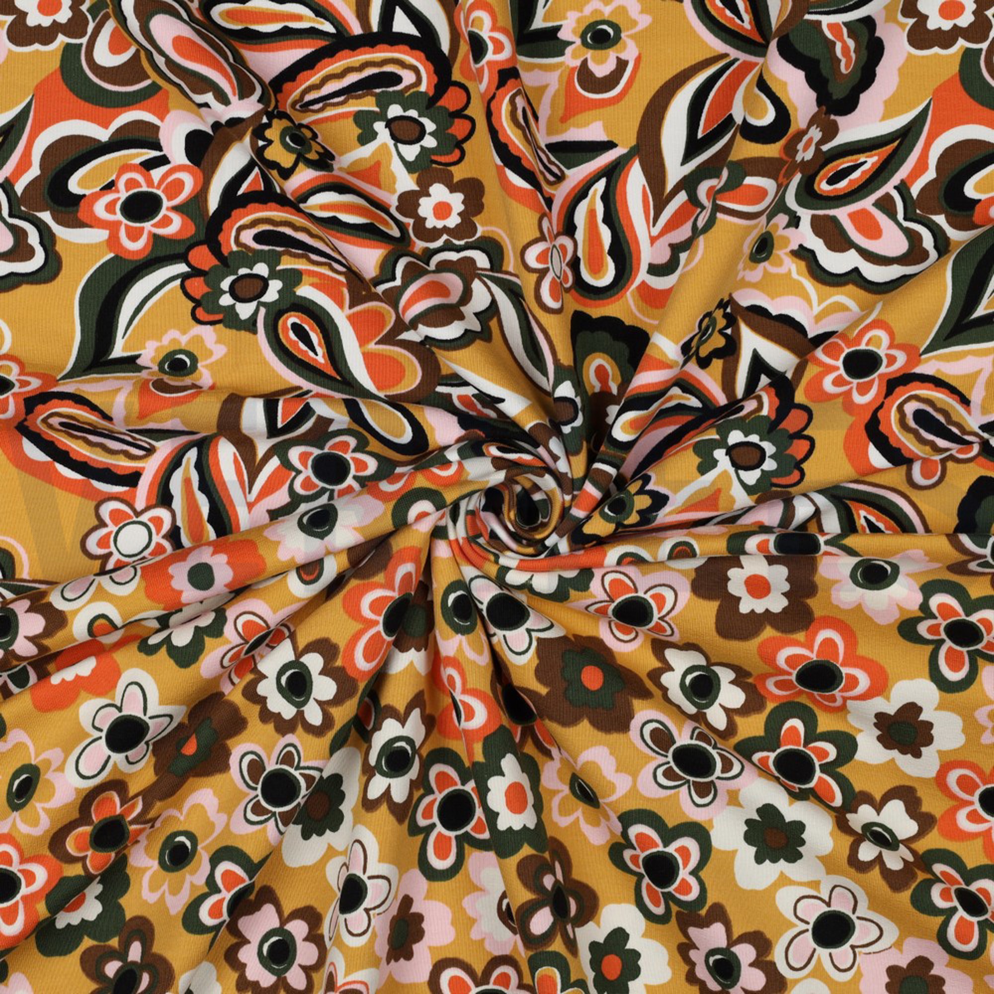 FRENCH TERRY FLEURS CAMEL (high resolution) #3