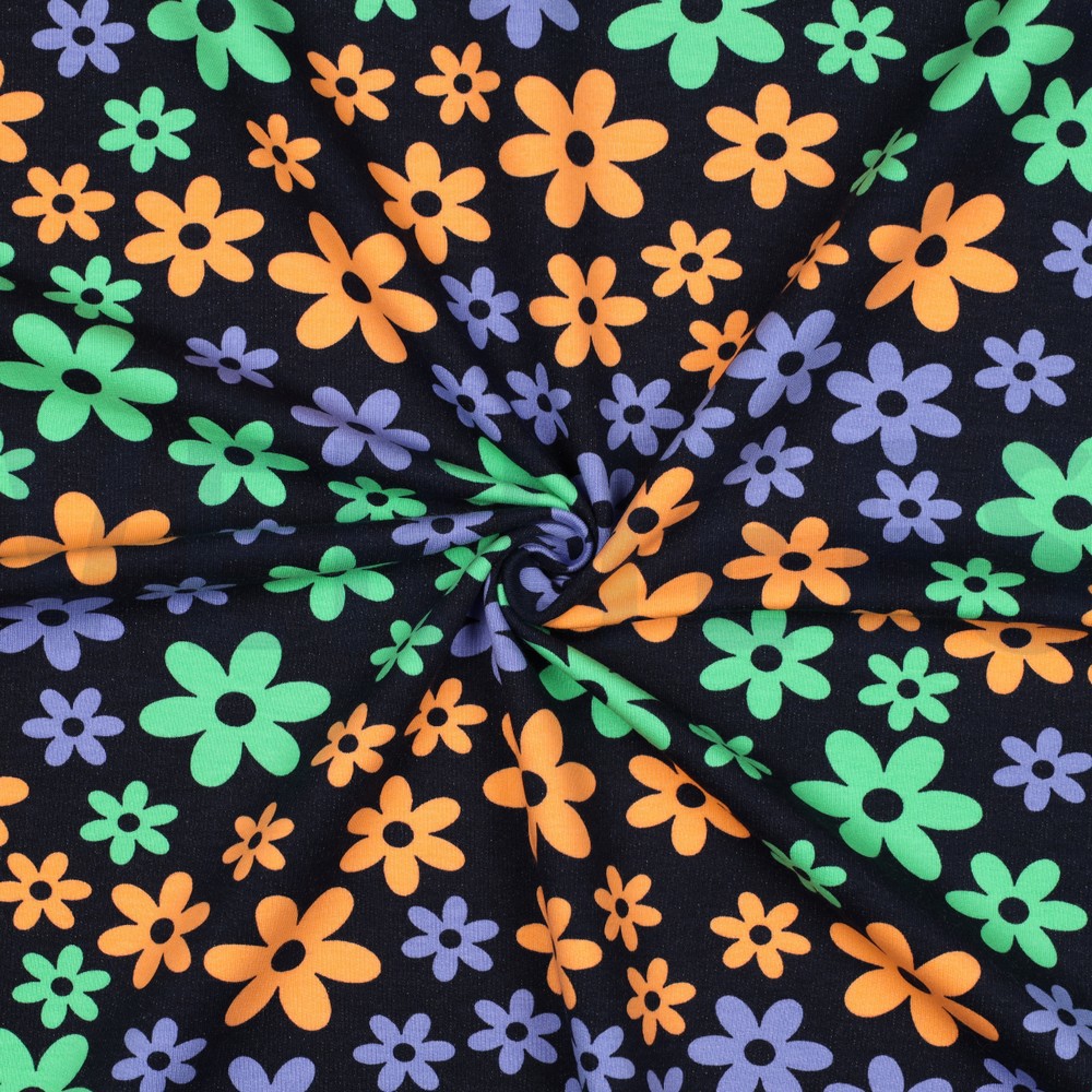 SOFT SWEAT FLOWERS NAVY #7