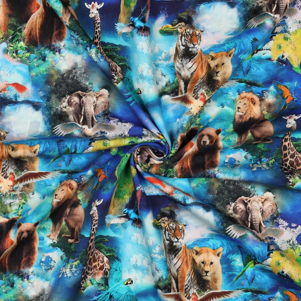 SWEAT DIGITAL TIERE BLAU #7