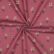 WAFELJERSEY BLOEMEN BORDEAUXROOD (thumbnail) #3