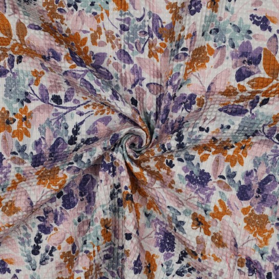 WAFFLE DIGITAL FLOWERS WHITE #7