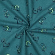 FLANELLE DINOSAURES PÉTROLE (thumbnail) #3