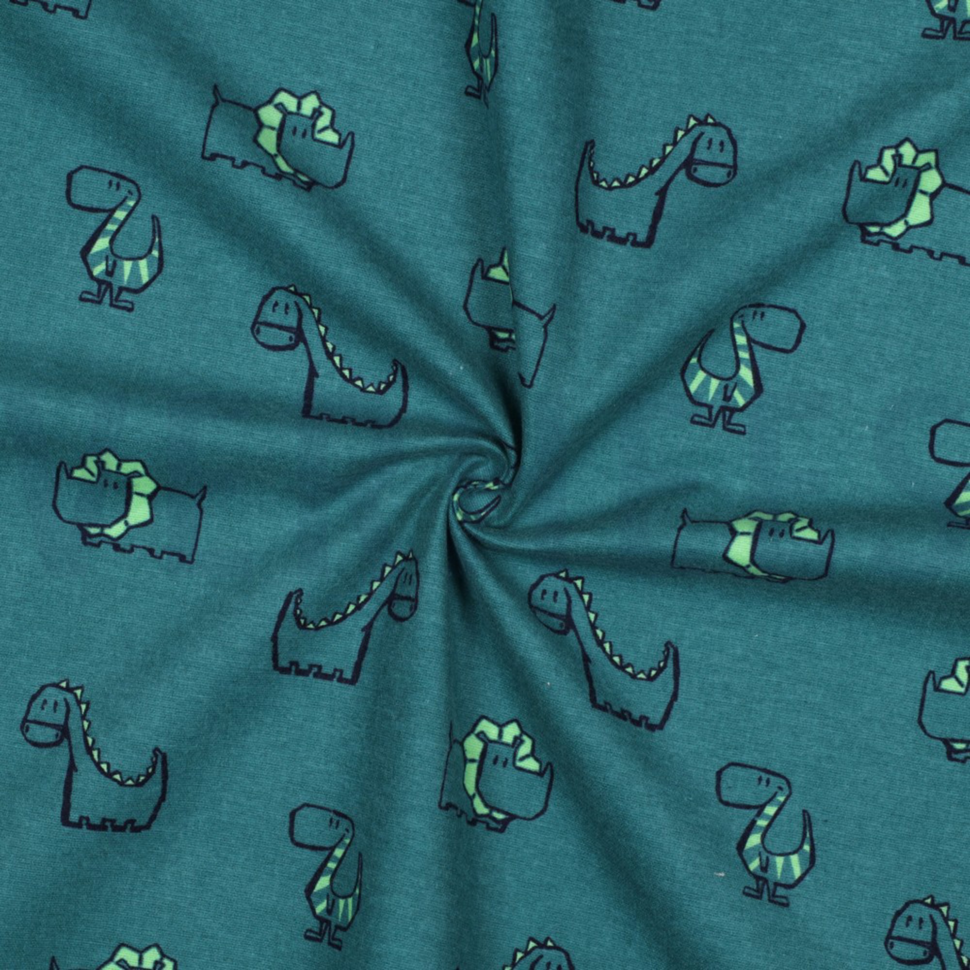 FLANELLE DINOSAURES PÉTROLE (high resolution) #3