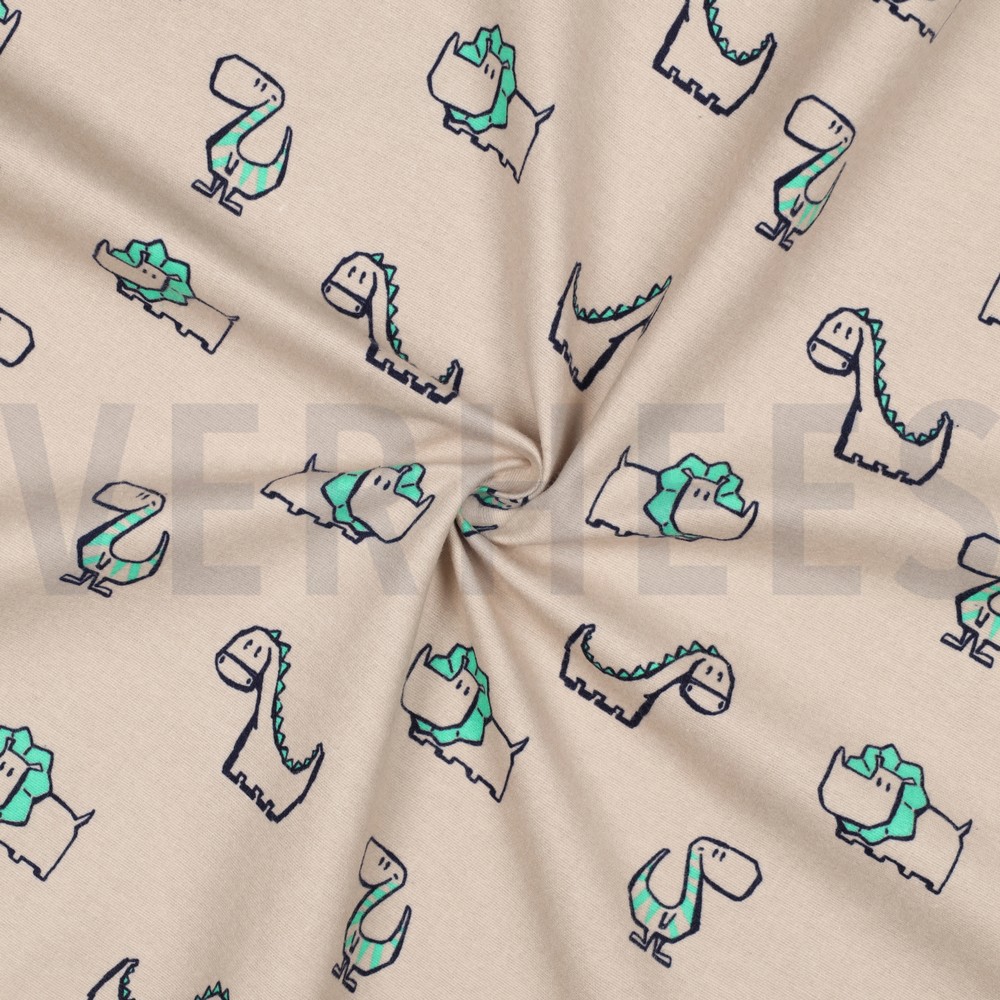 FLANEL DINOSAURUSSEN BEIGE #7