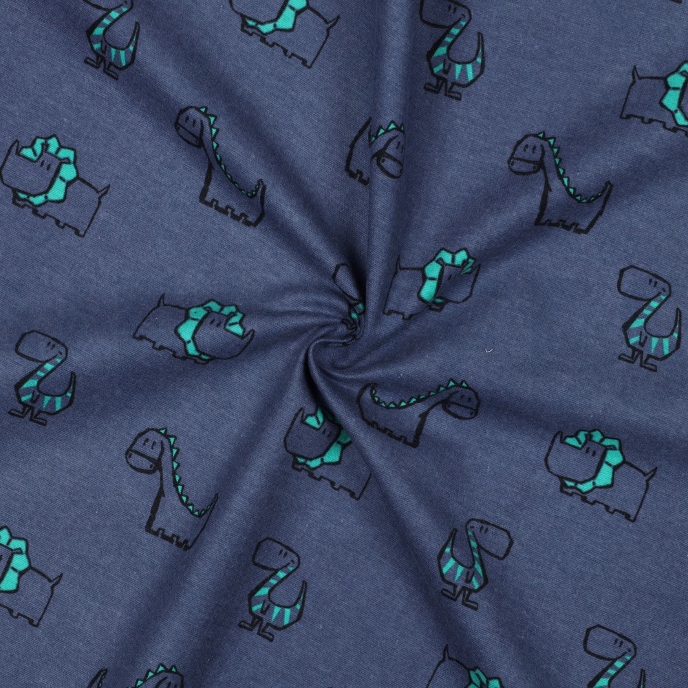 FLANEL DINOSAURUSSEN JEANSBLAUW #7