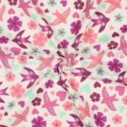 FLANELLE OISEAUX BLANC CASSÉ (thumbnail) #3