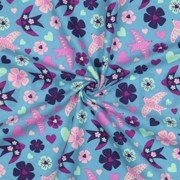 FLANELLE OISEAUX JEAN BLEU (thumbnail) #3