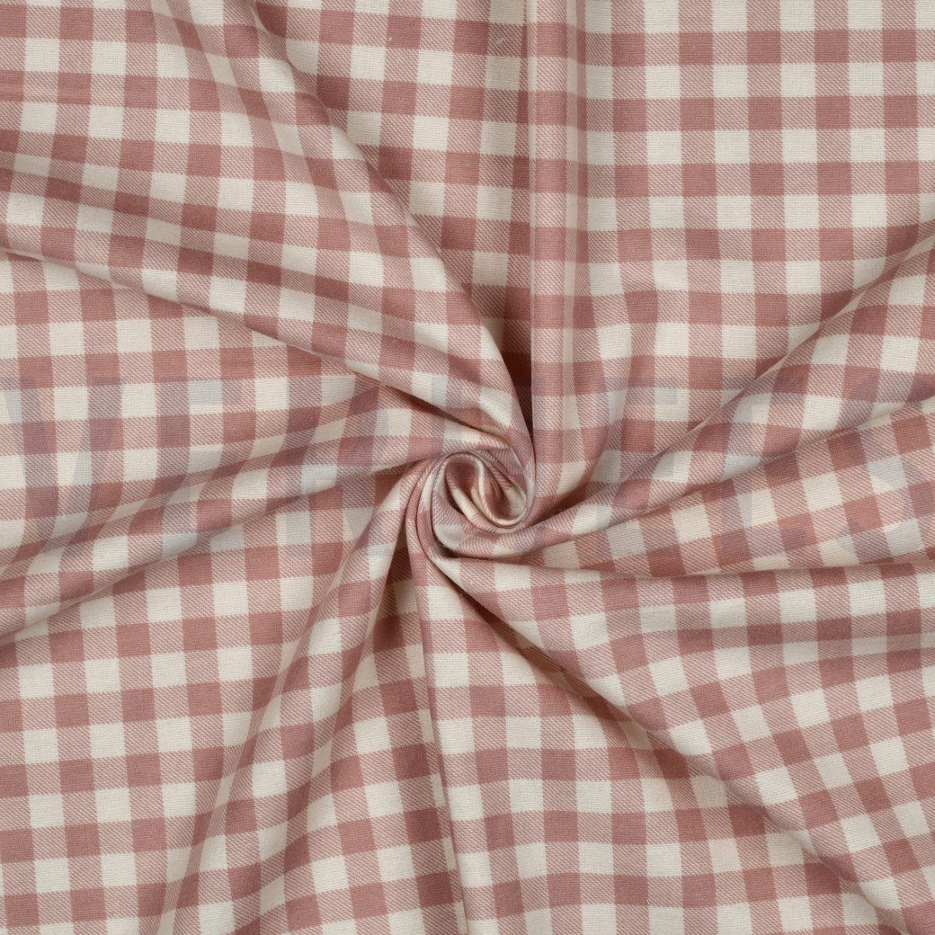 FLANELLE CARREAUX ROSE CLAIR #7
