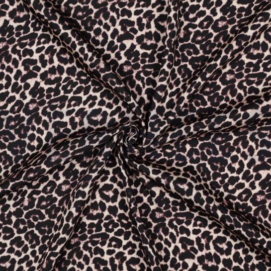 VISKOSE SATIN DIGITAL TIERHAUT SCHWARZ #7