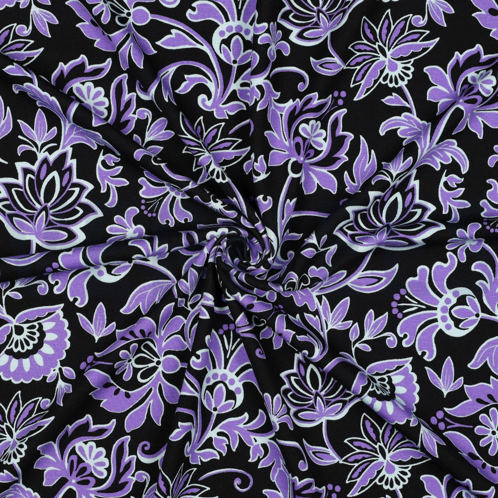 PUNTA DI ROMA FLEURS PAISLEY NOIR #7