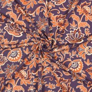 PUNTA DI ROMA PAISLEY BLOEMEN DONKERPAARS (thumbnail) #3