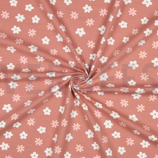 JERSEY GOTS ENTEN UND BLUMEN ROSA #7