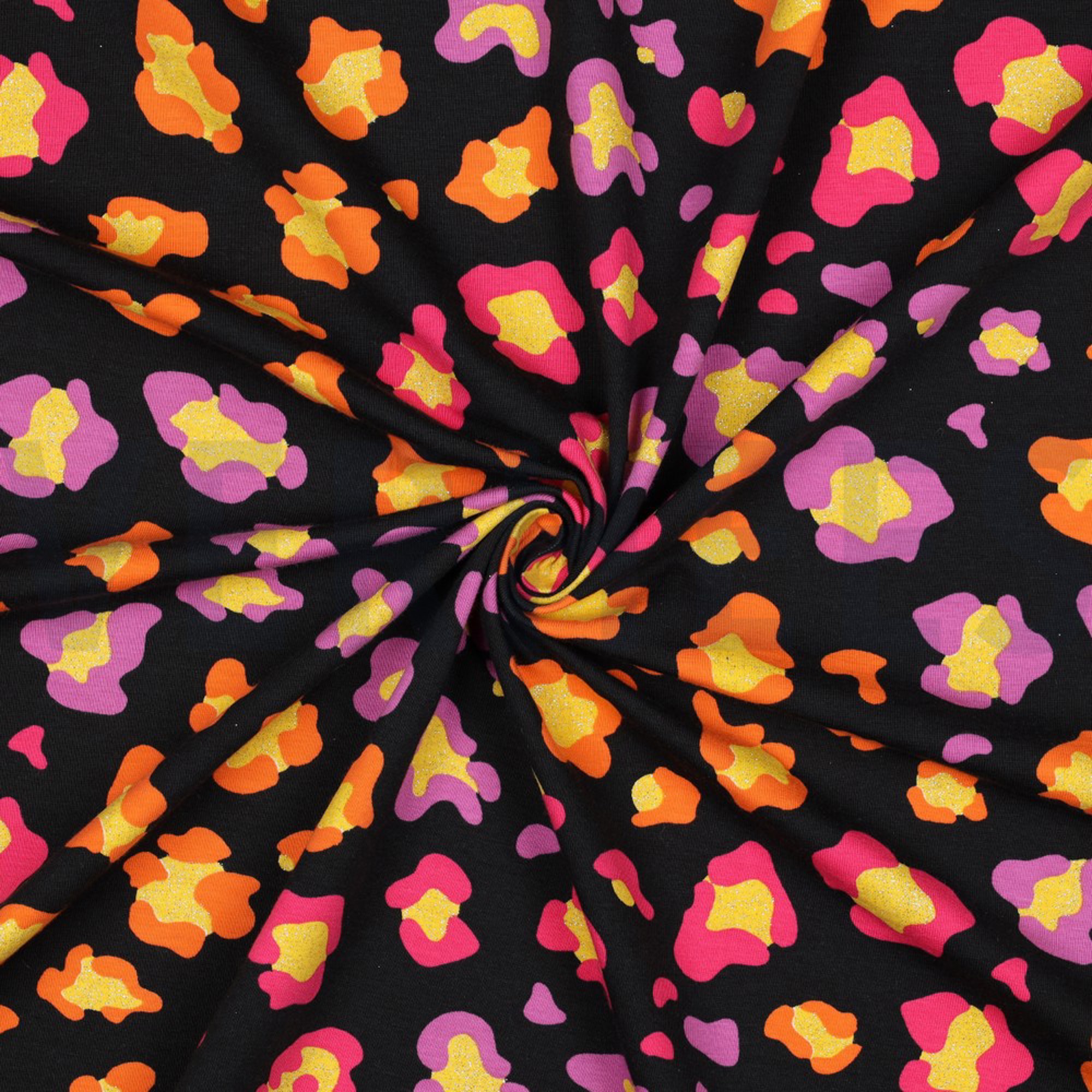 JERSEY GLITTER DIERENHUID ZWART (high resolution) #3