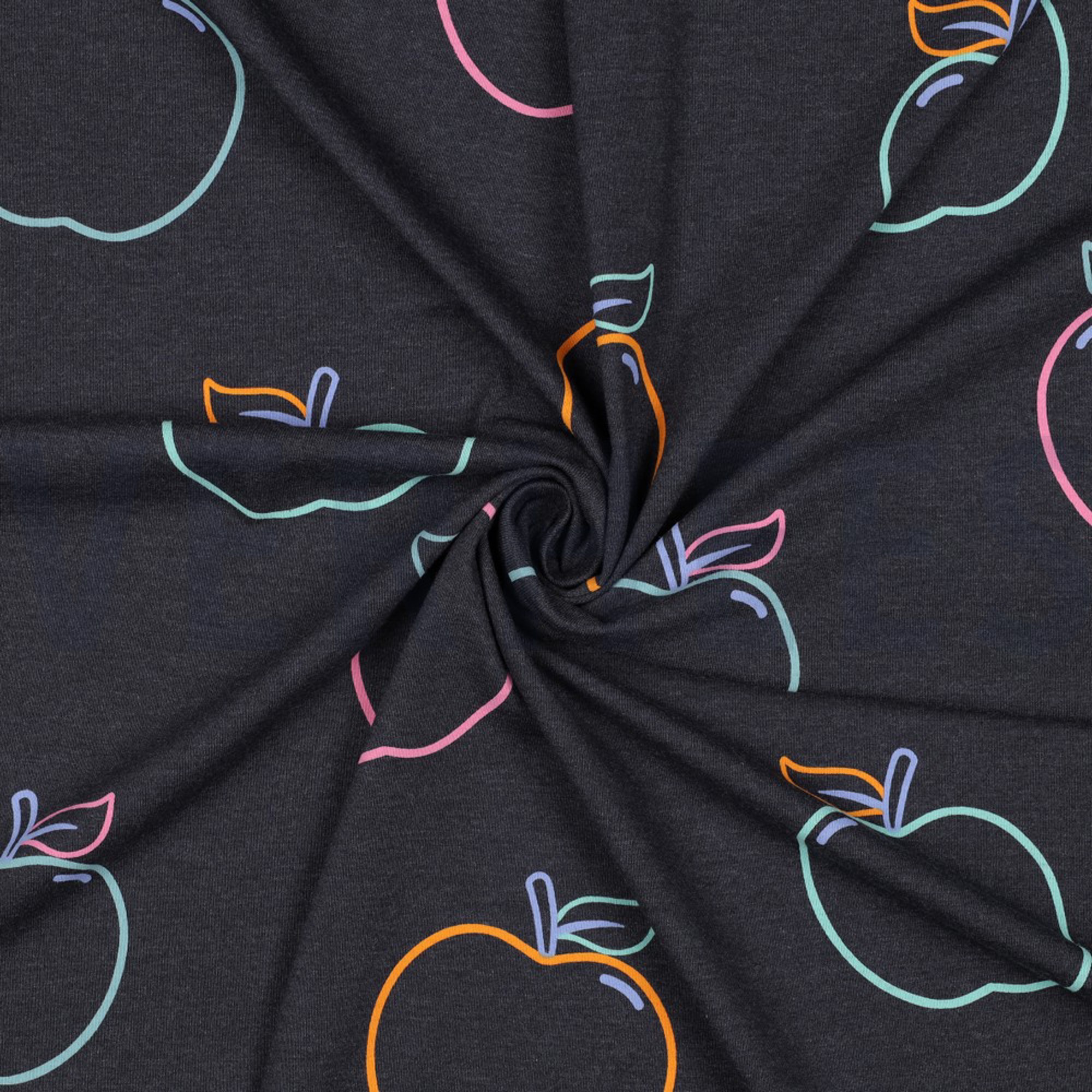 JERSEY MELANGE ÄPFEL ANTHRAZIT (high resolution) #3