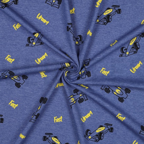 JERSEY MELANGE RACEAUTO’S KOBALTBLAUW #7