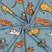 JERSEY MELANGE KATZEN RAUCHBLAU (thumbnail) #3