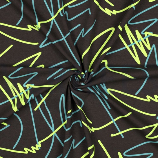 JERSEY NEON ABSTRAKT ANTHRAZIT #7
