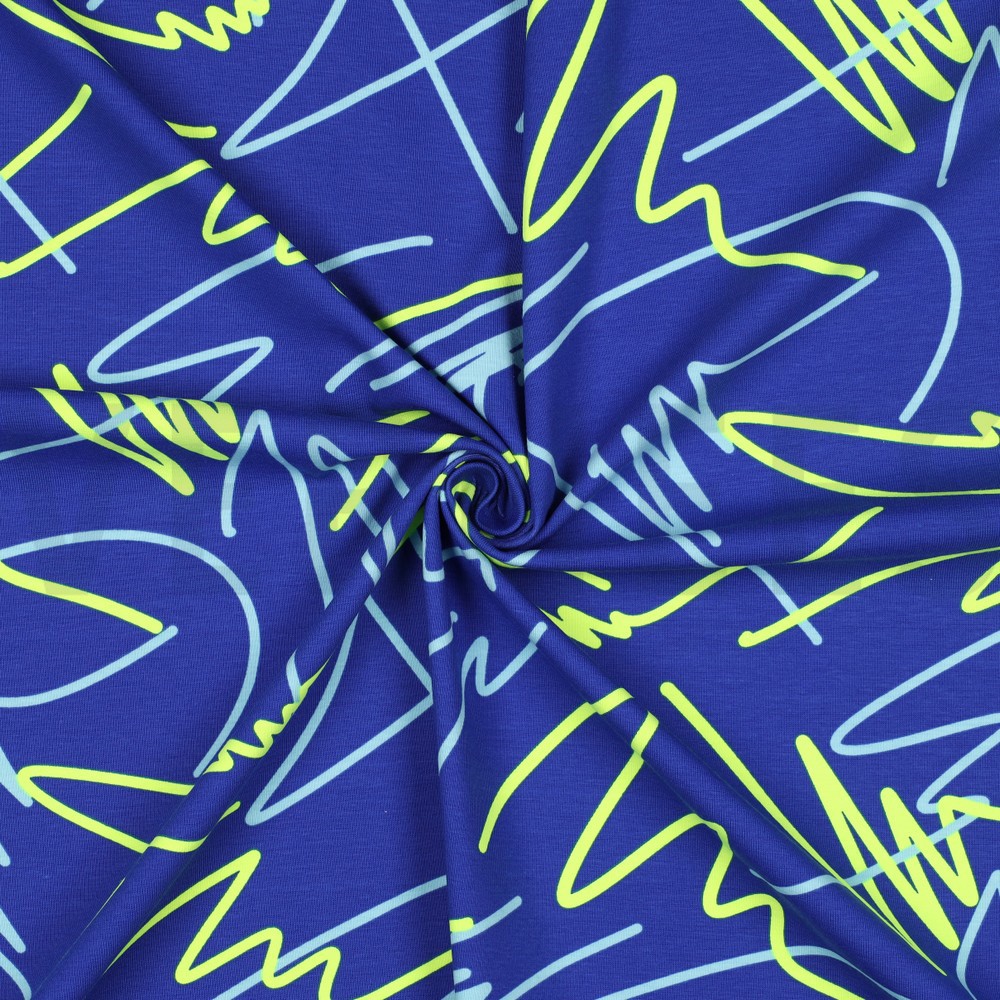 JERSEY NEON ABSTRACT COBALT #7