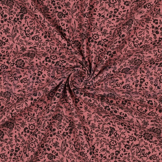 DOUBLE GAUZE FLOWERS BURGUNDY #7