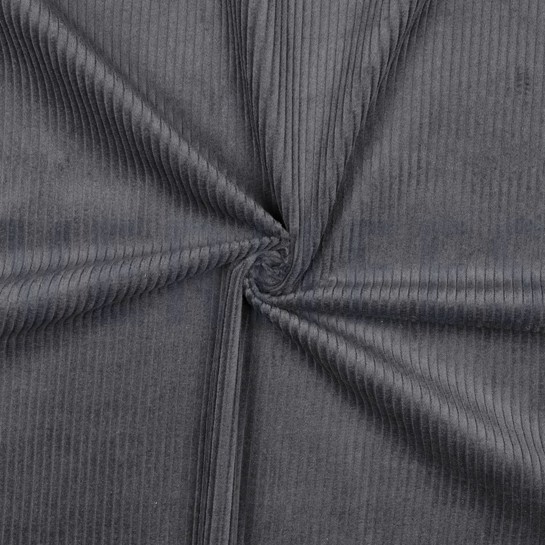 GEWASSEN RIBCORDUROY 4.5W DONKERGRIJS #7