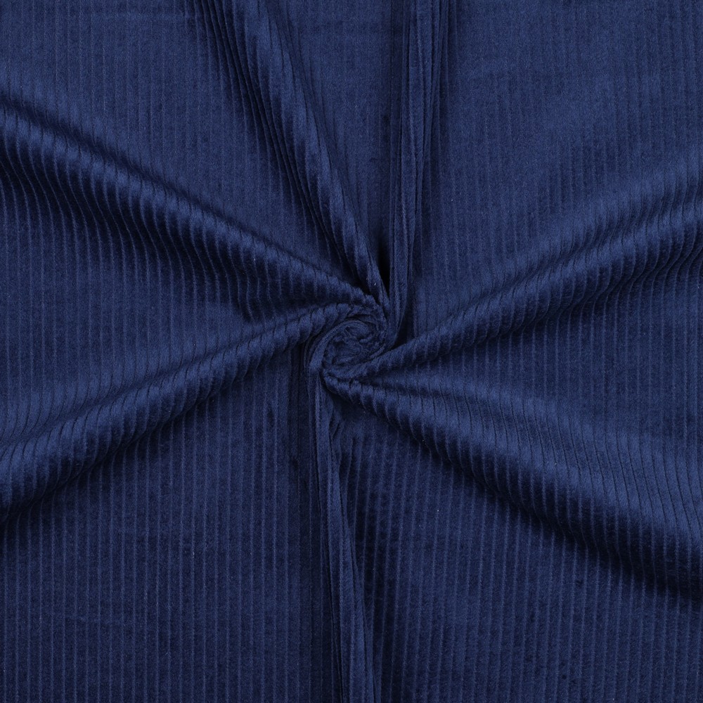GEWASSEN RIBCORDUROY 4.5W DONKER KOBALTBLAUW #7
