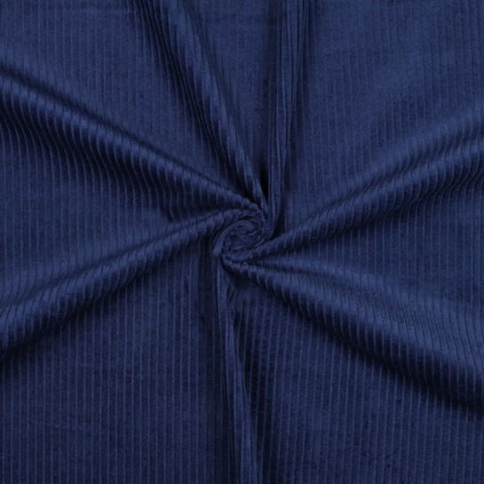 GEWASSEN RIBCORDUROY 4.5W DONKER KOBALTBLAUW #7