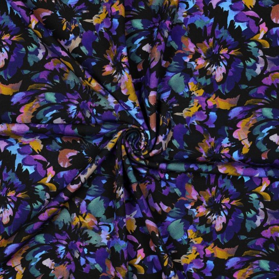 PUNTA DI ROMA DIGITAAL BLOEMEN ZWART #7