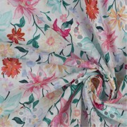 KATOEN EMBROIDERY DIGITAAL BLOEMEN WIT (thumbnail) #3