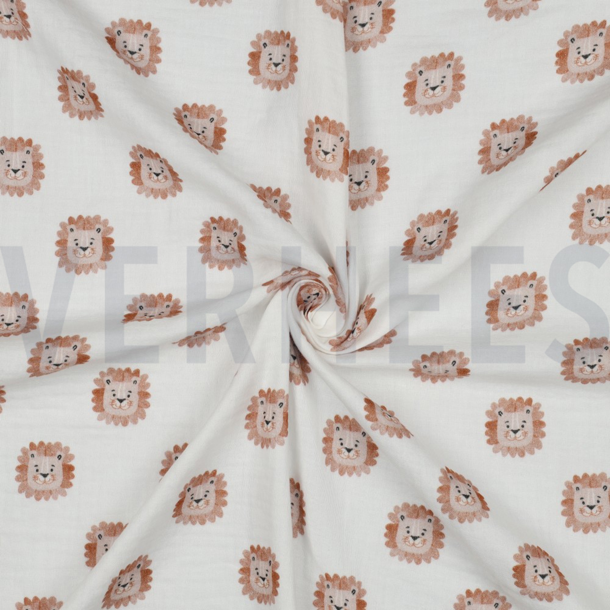 DOUBLE GAUZE DIGITAL LIONS WHITE (high resolution) #3