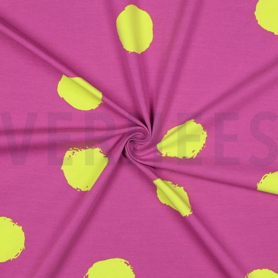 JERSEY BIG DOTS FUCHSIA #7