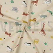 KATOENEN POPLIN GOTS DIEREN BEIGE (thumbnail) #3