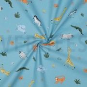 POPLIN GOTS ANIMALS PETROL (thumbnail) #3