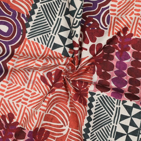 CANVAS DIGITAAL ABSTRACT ROOD #7