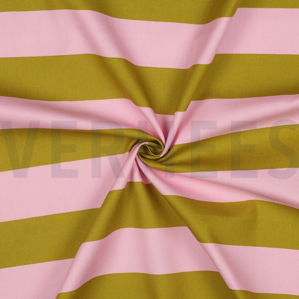 CANVAS STRIPES LIGHT PINK/OCHRE #7