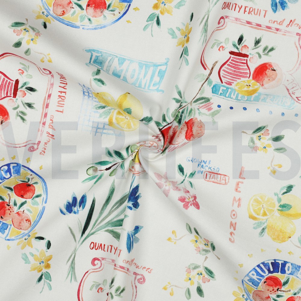 CANVAS DIGITAL FRUITS ECRU #7