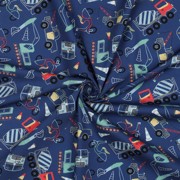 FINE POPLIN WORK VEHICLES BLUE (thumbnail) #3