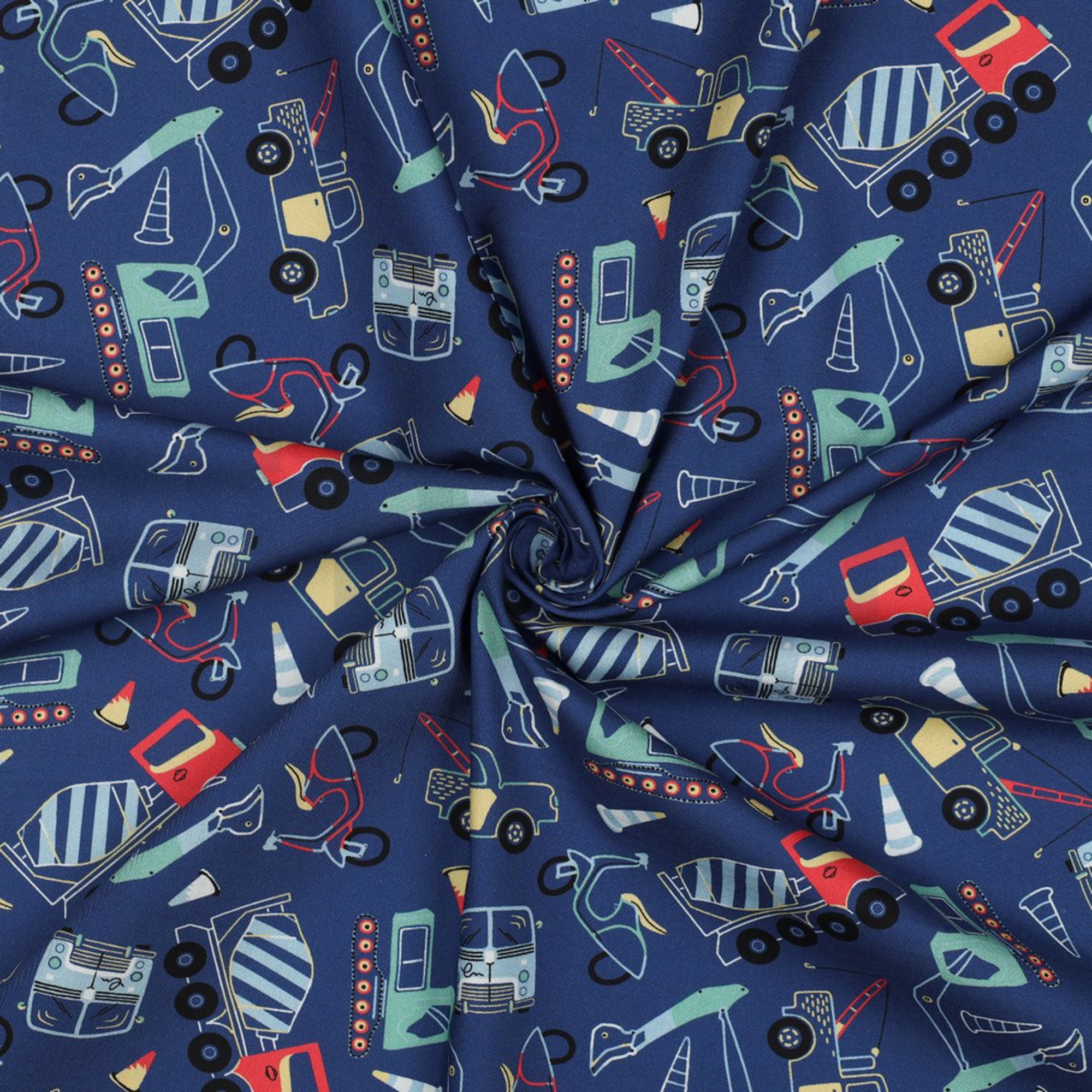 FINE POPLIN WORK VEHICLES BLUE (high resolution) #3