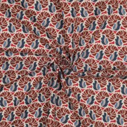 KATOENEN POPLIN BLOEMEN JEANSBLAUW (thumbnail) #3