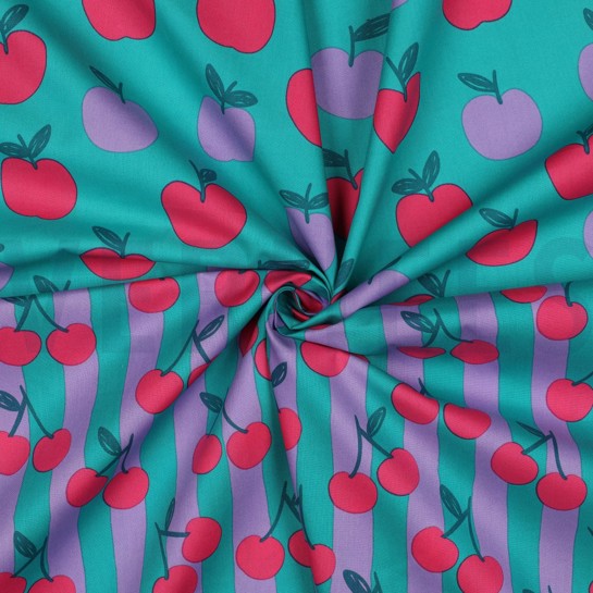 FINE POPLIN FRUIT PETROL #7