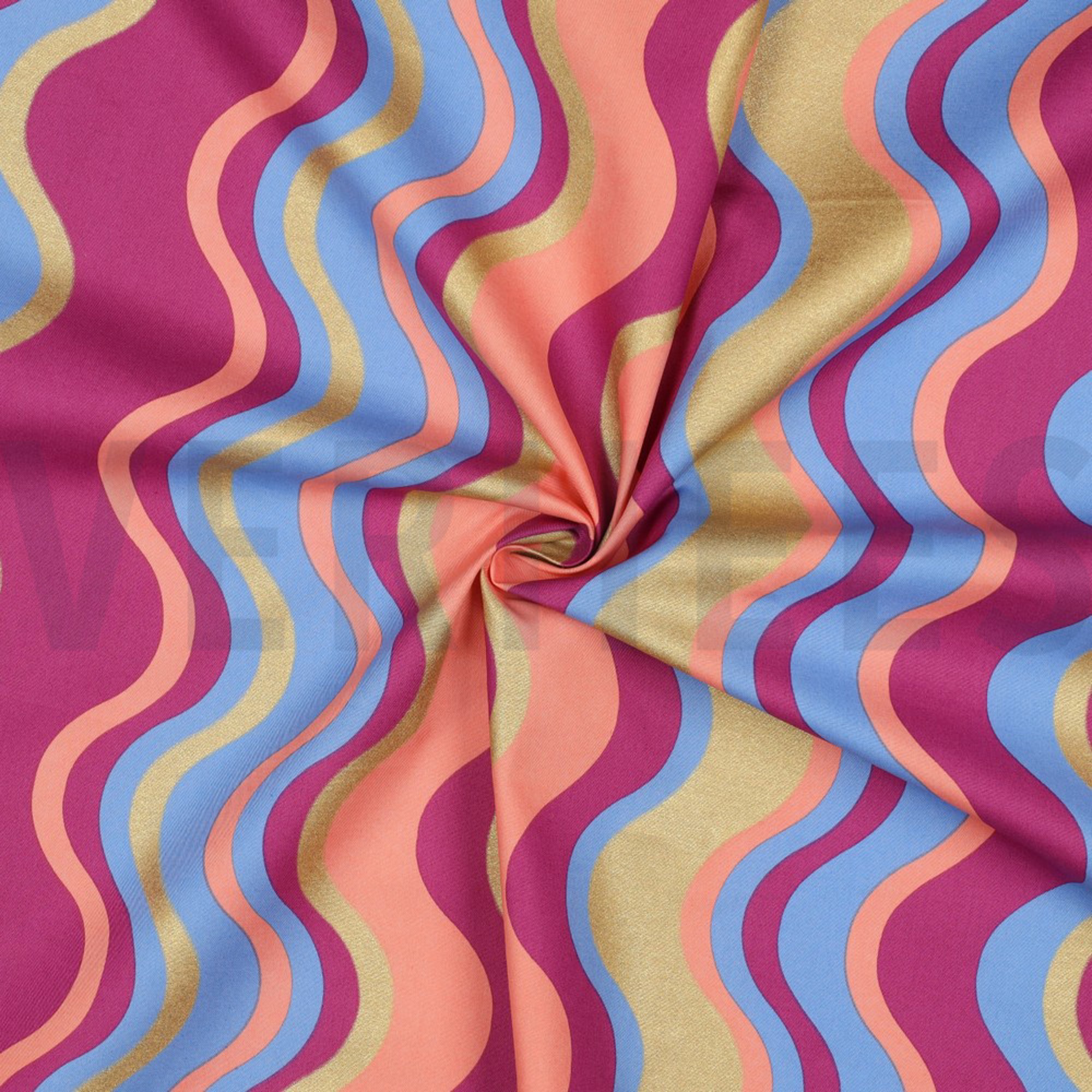 FINE POPLIN FOIL STRIPES BLUE (high resolution) #3