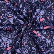 KATOEN SATIJN BLOEMEN MARINEBLAUW (thumbnail) #3