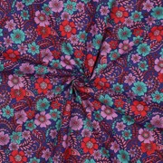 FINE POPLIN FLOWERS NAVY (thumbnail) #3