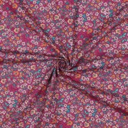 KATOENEN POPLIN DIGITAAL BLOEMEN FUCHSIA (thumbnail) #3
