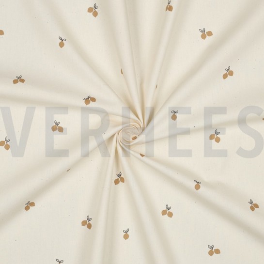 BAUMWOLLE POPELINE GOTS NATURAL FRÜCHTE NATUR #7