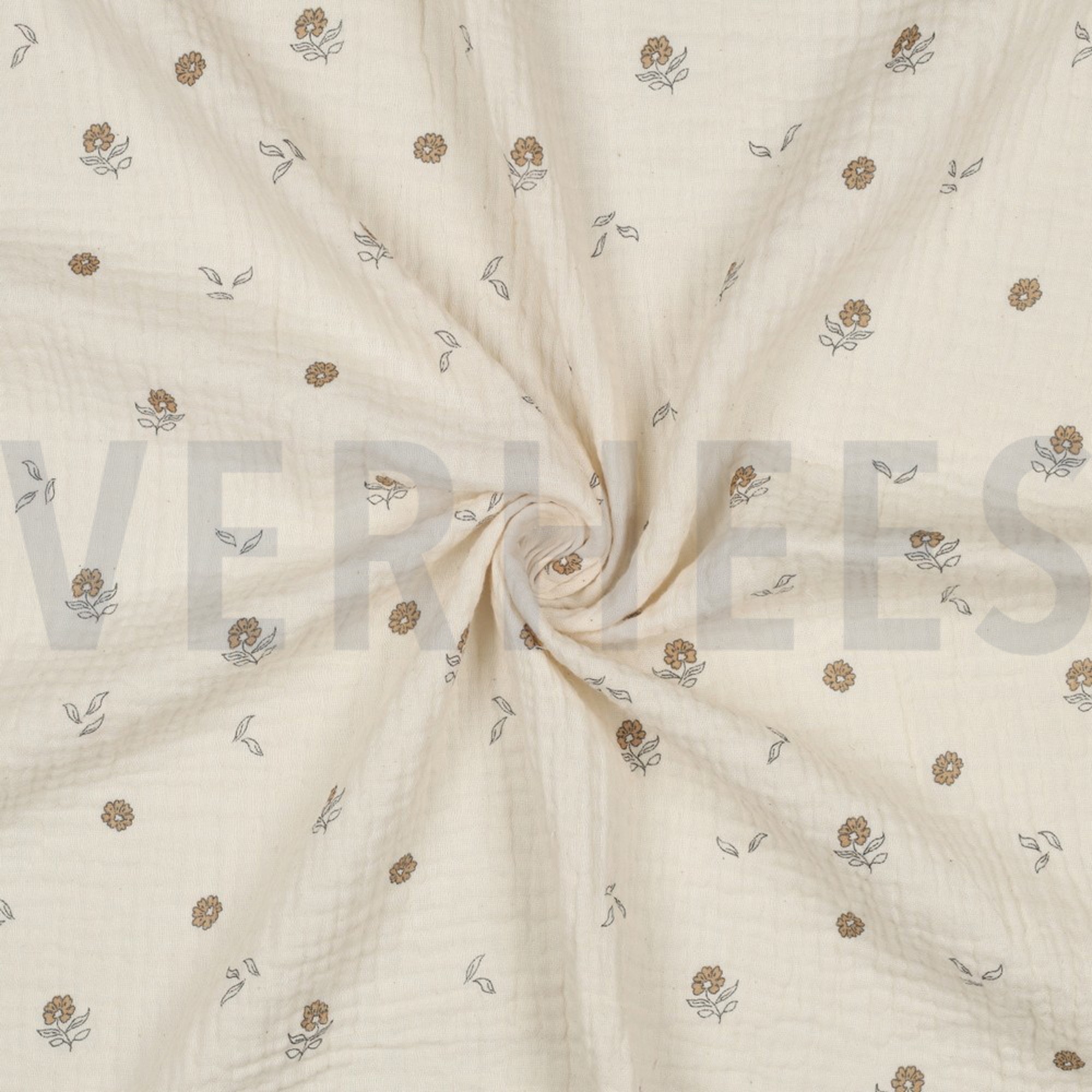 DOUBLE GAUZE GOTS NATURAL FLOWERS NATURAL (high resolution) #3