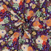 LENZING™ ECOVERO™ DIGITAL FLOWERS BLACK (thumbnail) #3