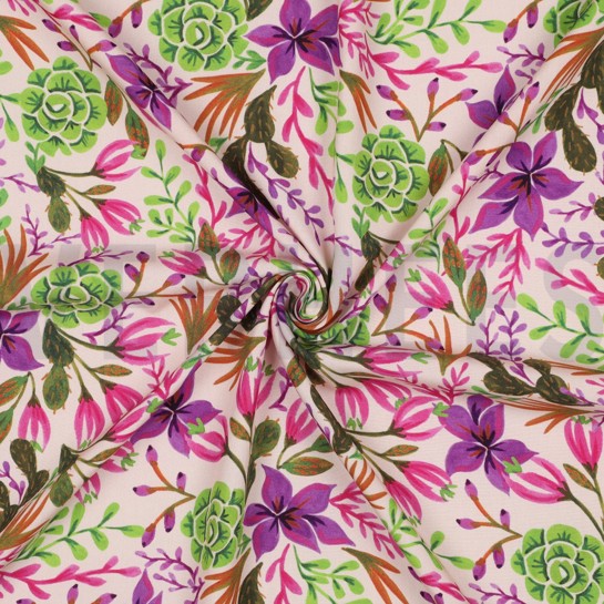 LENZING™ ECOVERO™ DIGITAL BLUMEN HELLROSA #7