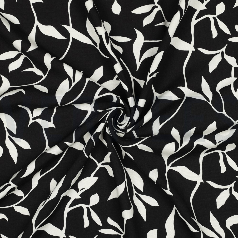 VISCOSE RADIANCE LEAVES BLACK #7