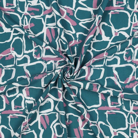 VISCOSE RADIANCE ABSTRACT PETROL #7