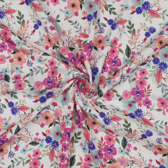 VISKOSE LUREX DIGITAL BLUMEN WEISS #7